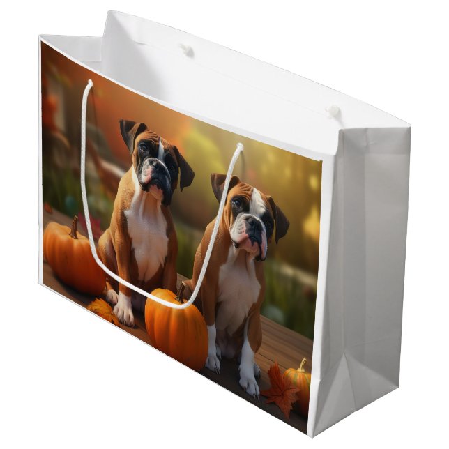 Sacola Para Presentes Grande Boxpy Puppy Autumn Delight Pumpkin (Frente inclinada)