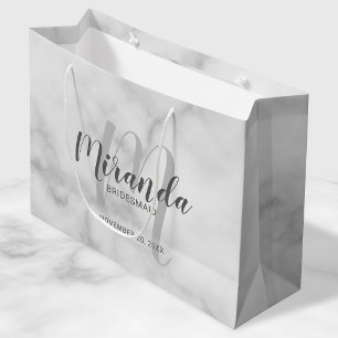 Sacola Para Presentes Grande Bridesmaids Personalizados de Script Moderno