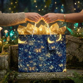 Sacola Para Presentes Grande Brilho Lunar Magia Lua