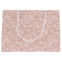 Sacola Para Presentes Grande Brilho Rosa Bege Brilho Aniversário