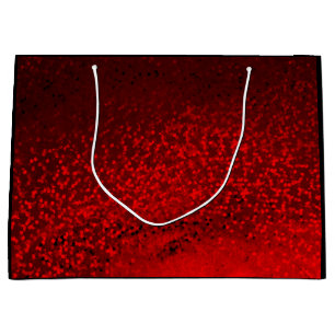 Sacola Para Presentes Grande brilho vermelho