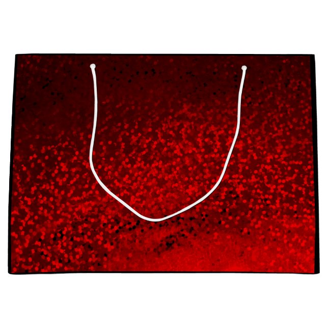 Sacola Para Presentes Grande brilho vermelho (Frente)
