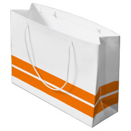 Sacola Para Presentes Grande Brisas Laranja Brilhantes E Brilhantes Em Branco