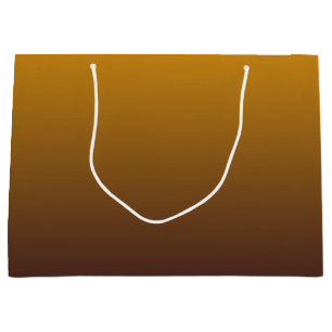 Sacola Para Presentes Grande Brown Dourado picante Ombre