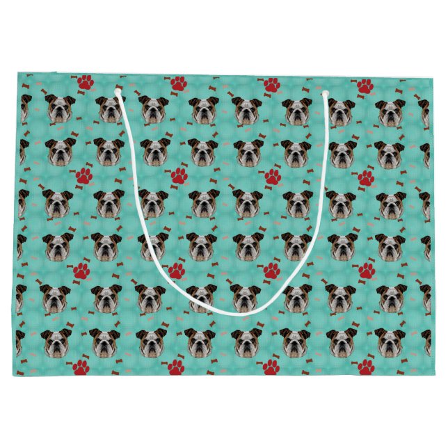 Sacola Para Presentes Grande Buldogue (Verso)