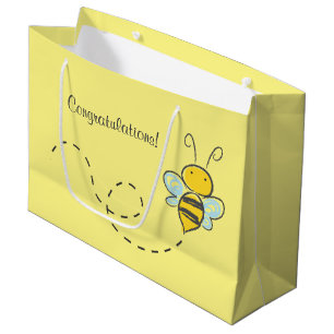 Sacola Para Presentes Grande Bumble Bee Amarelo Personalizado
