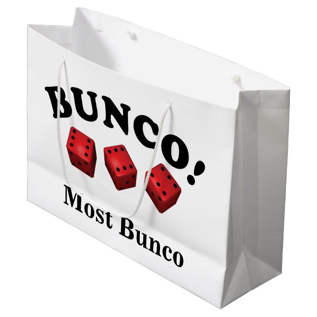 Sacola Para Presentes Grande Bunco Dice Gift Maioria Bunco (Frente inclinada)