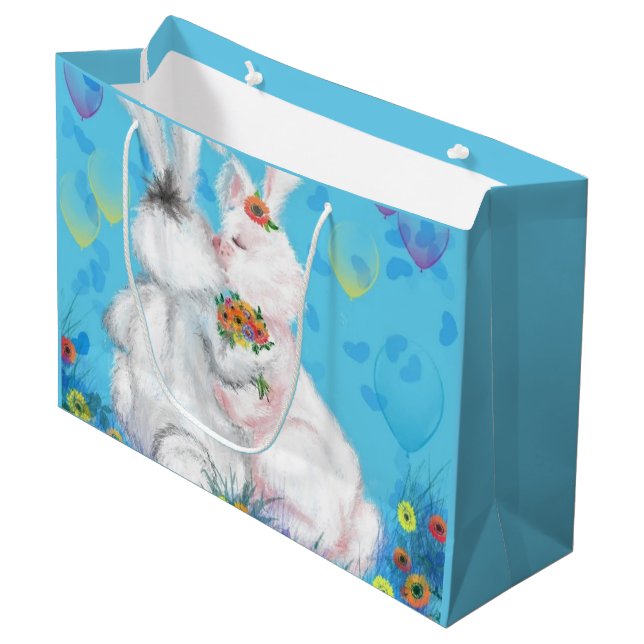 Sacola Para Presentes Grande Bunny Gift Bag - Hug (Frente inclinada)