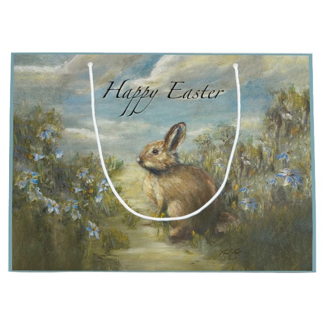 Sacola Para Presentes Grande Bunny Lane EASTER (Frente)