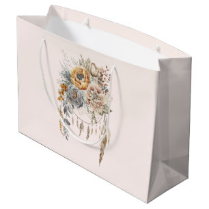 Sacola Para Presentes Grande Buquê Boho Flower e Dreamcatcher