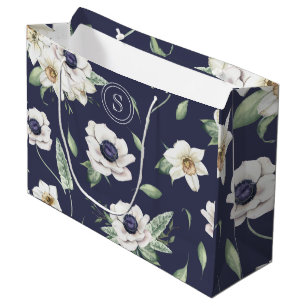 Sacola Para Presentes Grande Buquê de Aquarela de Primavera Chic