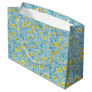 Sacola Para Presentes Grande Buttercups, amarelo, azul e branco