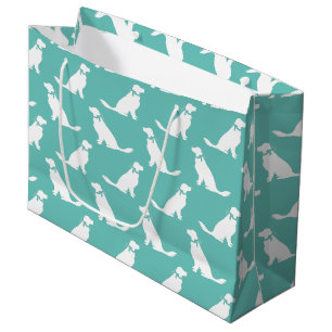 Sacola Para Presentes Grande Cachorro do Retriever do ouro