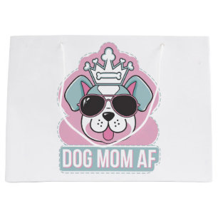 Sacola Para Presentes Grande Cachorro Mãe AF - Cachorro Engraçado Mãe Design