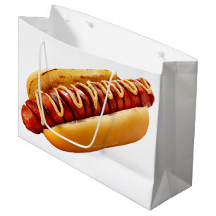 Sacola Para Presentes Grande Cachorro-quente da vibe de churrasco de verão do S