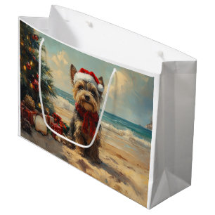 Sacola Para Presentes Grande Cachorro Scottish Terrier Natal Praia Vintage