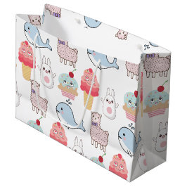 Sacola Para Presentes Grande Caçoa desenhos animados coloridos Kawaii