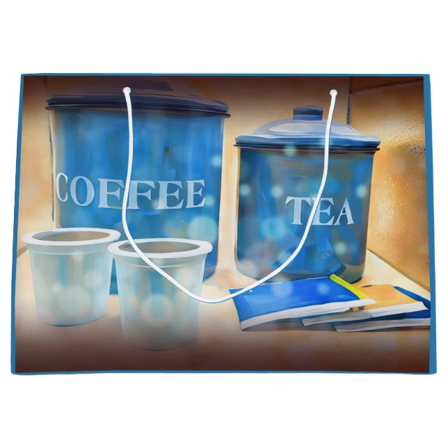 Sacola Para Presentes Grande Café E Bolsa De Presente De Chá (Frente)