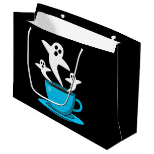 Sacola Para Presentes Grande Café fumante fantasma