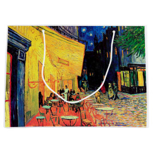 Sacola Para Presentes Grande Cafe Terrace na Noite, Vincent van Gogh, 1888