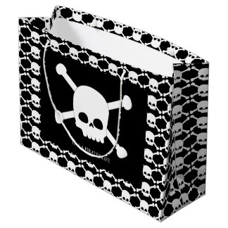 Sacola Para Presentes Grande Calaveras Its a pirates life, fiesta pirata