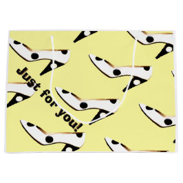 Sacola Para Presentes Grande Calçado de alto salto amarelo-claro