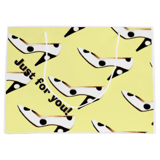 Sacola Para Presentes Grande Calçado de alto salto amarelo-claro