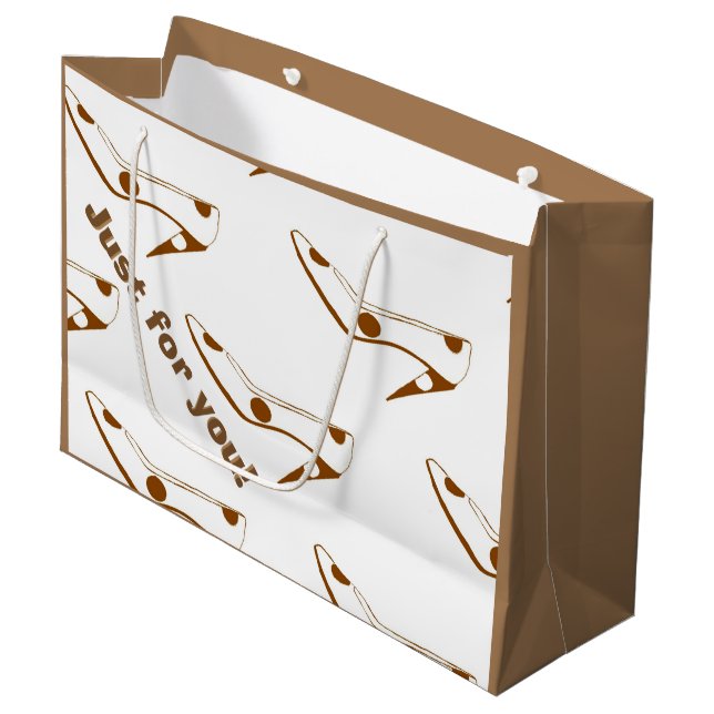 Sacola Para Presentes Grande Calçados do salto alto do Fashionista (Frente inclinada)