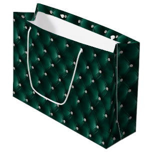 Sacola Para Presentes Grande Calor Verde Chic Velvet