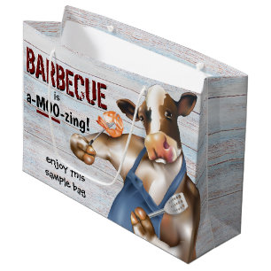Sacola Para Presentes Grande Camarão de grelhamento de cookout de churrasco