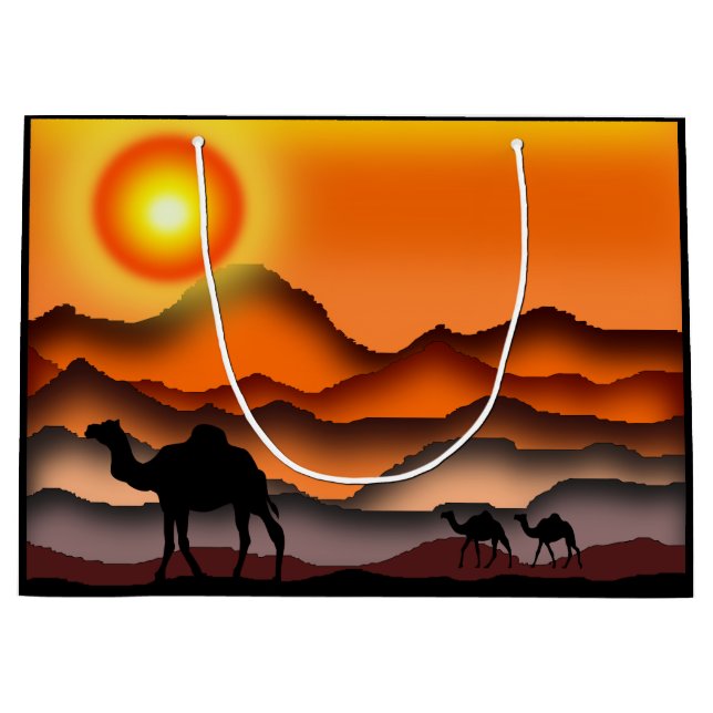 Sacola Para Presentes Grande Camelos 2 (Frente)