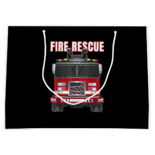 Sacola Para Presentes Grande Caminhão do Departamento Americano de Bombeiros d