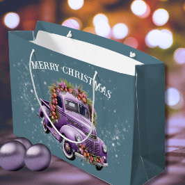 Sacola Para Presentes Grande Caminhão Nostálgico