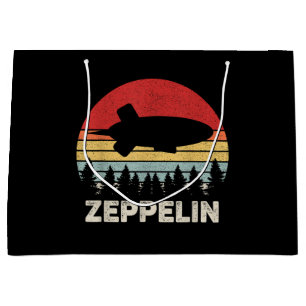 Sacola Para Presentes Grande Camisa Vintage Retro Zeppelin Dirigible Aeróstato