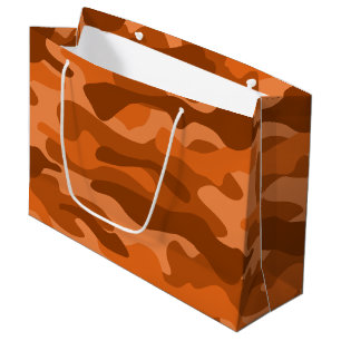 Sacola Para Presentes Grande Camo, cor de laranja espanhol