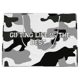 Sacola Para Presentes Grande Camuflagem de cinza urbana n.o 15