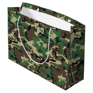 Sacola Para Presentes Grande Camuflagem Militar