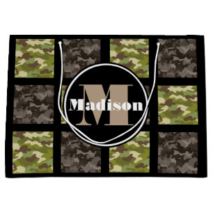 Sacola Para Presentes Grande Camuflagem misturada w/Personalization