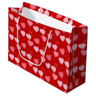 Sacola Para Presentes Grande Candy Heart Cascade