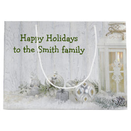 Sacola Para Presentes Grande Canetas de Natal e Ornamentos