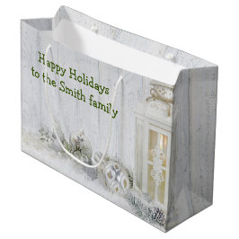 Sacola Para Presentes Grande Canetas de Natal e Ornamentos