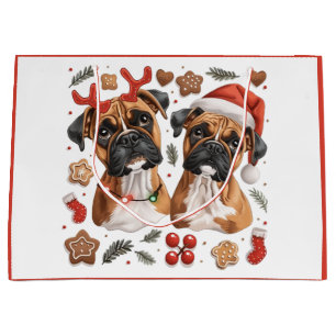 Sacola Para Presentes Grande Caninos de Natal