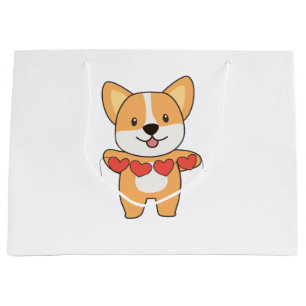 Sacola Para Presentes Grande Cão De Corgi Para Animais Dias de os namorados Cu