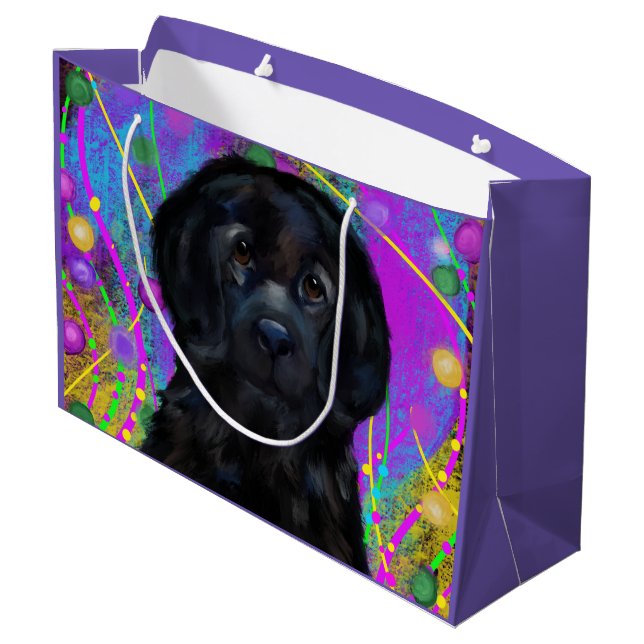 Sacola Para Presentes Grande Cão Terra Nova (Verso inclinado)