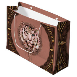 Sacola Para Presentes Grande Captivação e representação artística de um tigre