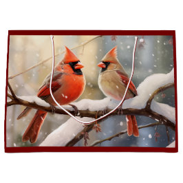 Sacola Para Presentes Grande Cardeais