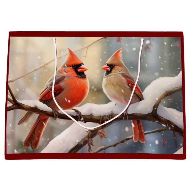 Sacola Para Presentes Grande Cardeais (Frente)