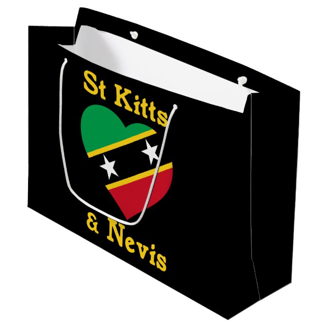 Sacola Para Presentes Grande Caribe de Independência de santo Kitts E Nevis (Frente inclinada)