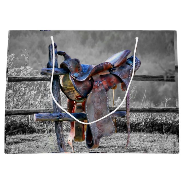 Sacola Para Presentes Grande Carneiro Na Cerca De Coral Ocidental (Frente)