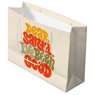 Sacola Para Presentes Grande Caros Papais noeis, eu fui um bom Design